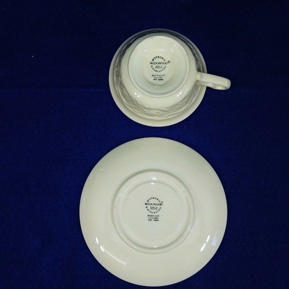 Wedgwood Teacup Saucer Patrician Pattern Porcelain Ivory Collectible Vintage - Picture 6 of 9